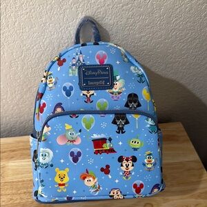 Loungefly Blue Disney-Themed Mini Backpack
